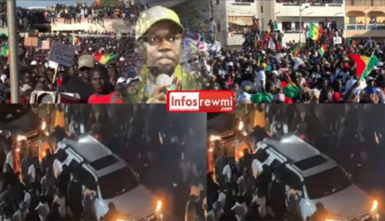 Après la grande manifestation de Yewwi Askan Wi, Sonko escorté par ses militants