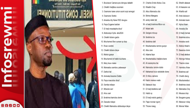 Vérification des parrainages : Découvrez la liste exhaustive.