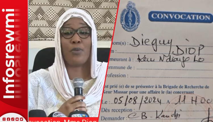 Diégui Diop face à la presse après sa convocation