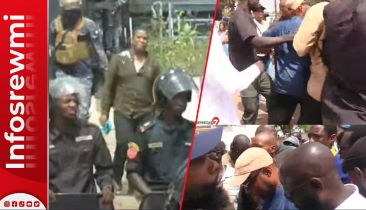 Les images tristes de l'arrivée de Bougane Guèye au tribunal de Tambacounda.